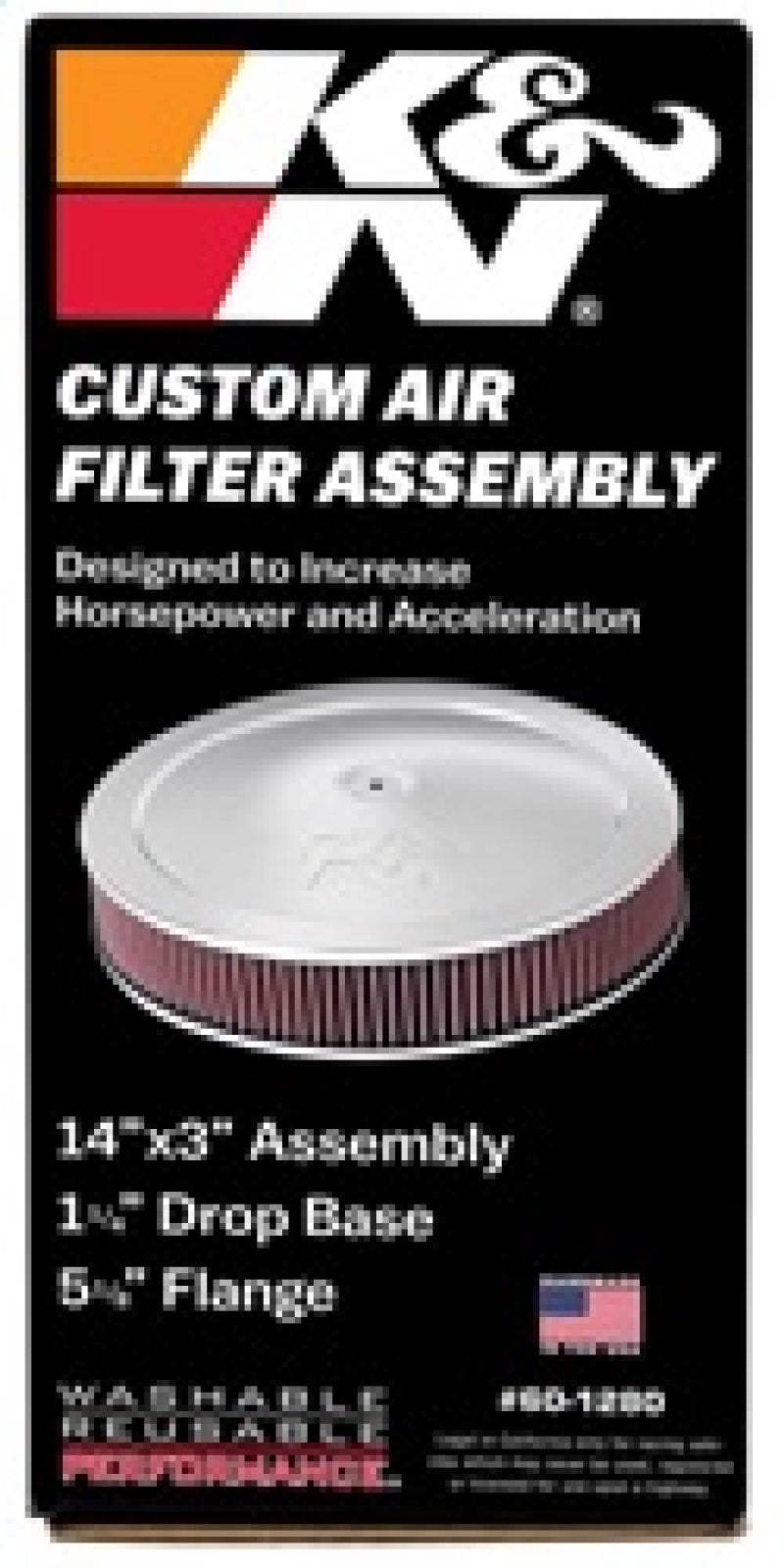 

K&N Engineering 60-1280 - KNN60-1280 - K&N 14in Red Custom Air Cleaner Assembly - 5.125in ID x 14in OD x 2.75in H x 1.25in Drop Base - Shipped in Europe - Tuningsupply.com

