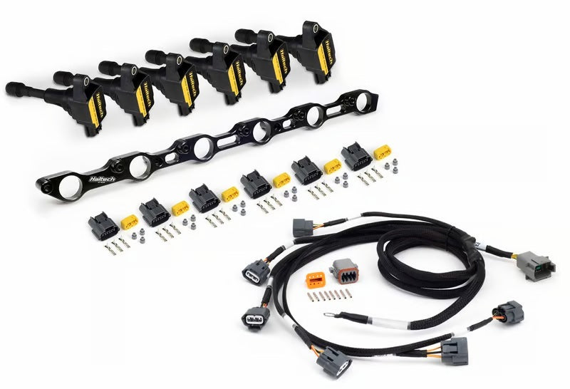 Haltech Toyota JZ R35 Coil Conversion Kit w/Bracket Coils Connectors & Harness (1JZ/1JZ VVT/2JZ)-tuningsupply.com