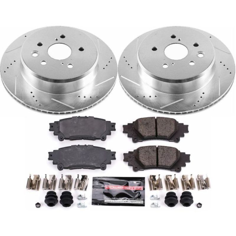 Power Stop 13-19 Lexus GS350 Rear Z23 Evolution Sport Brake Kit-tuningsupply.com