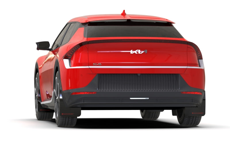 Rally Armor 22-25 Kia EV6 Black UR Mud Flap Red Logo