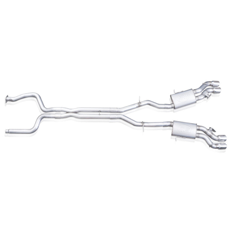 

Stainless Works CTSV16CB - SSWCTSV16CB - Stainless Works 2016-18 Cadillac CTS-V Sedan Catback System Resonated X-Pipe Dual-Mode Mufflers - Shipped in Europe - Tuningsupply.com
