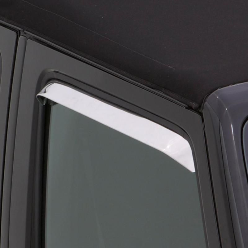 AVS 62-74 Volkswagen Fastback Ventshade Window Deflectors 2pc - Stainless-tuningsupply.com