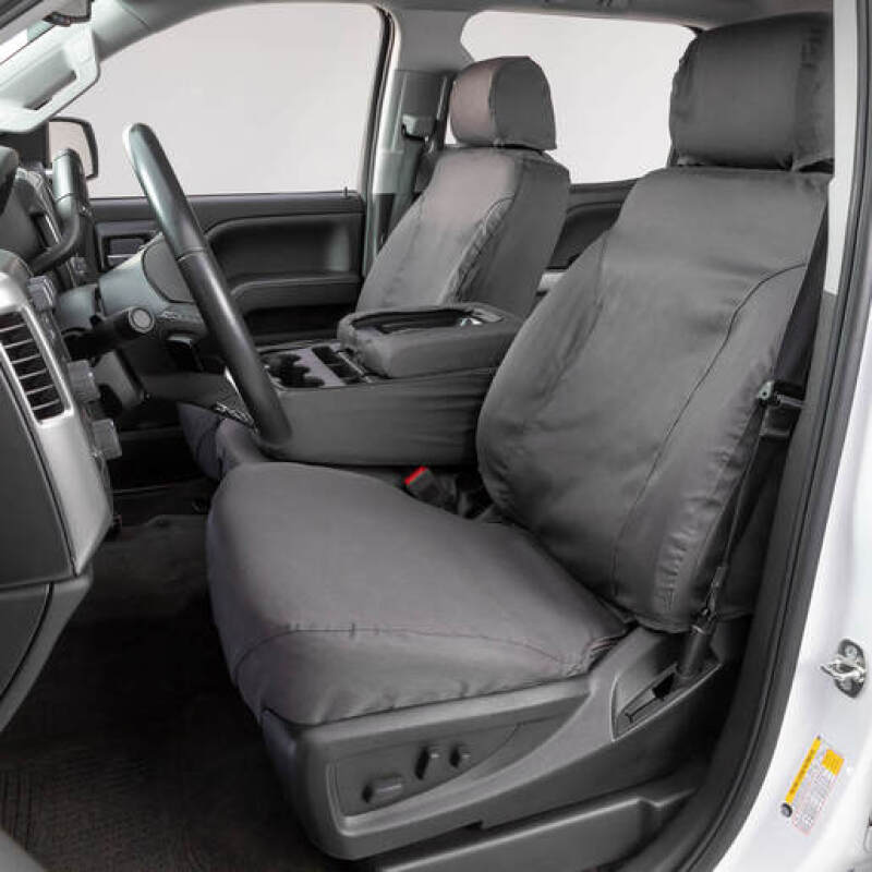 Covercraft 08-10 Ford Std Polycotton SeatSaver Custom Front Row Seat Covers - Grey-tuningsupply.com