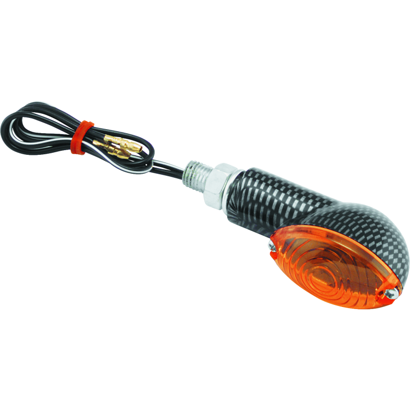 BikeMaster Ministalk Marker Light Oval Carbon/Amber-tuningsupply.com