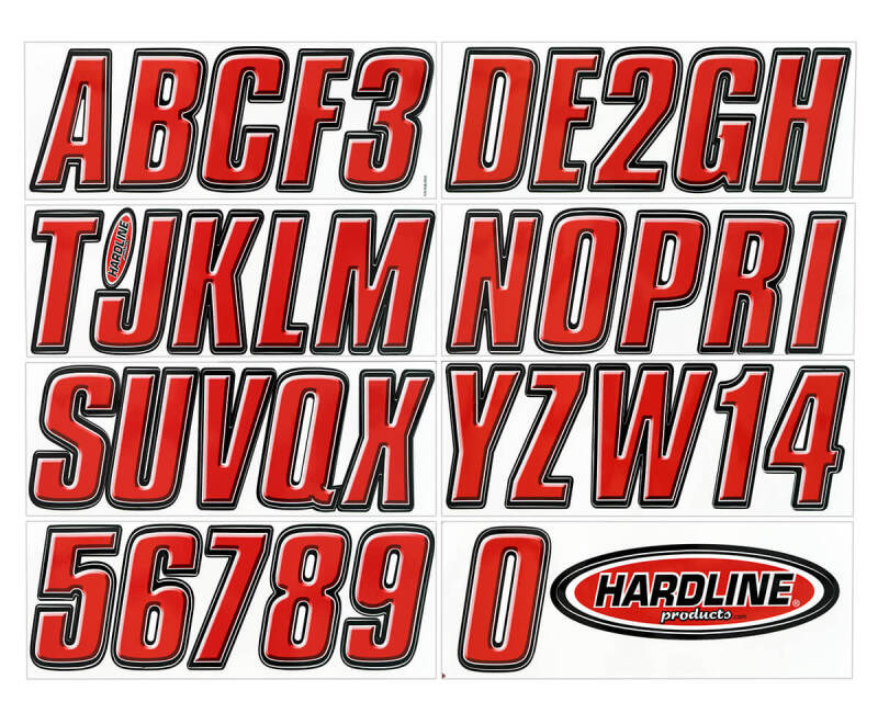 

Hardline REBLK800 - HRLREBLK800 - Hardline Boat Lettering Registration Kit 3 in. - 800 Red/Black - Shipped in Europe - Tuningsupply.com

