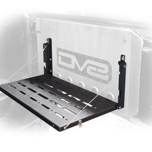 DV8 Jeep JK Tailgate Mounted Table (Trail Table) - Black-tuningsupply.com