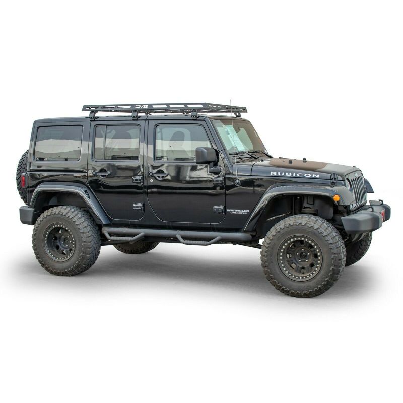 DV8 Offroad 07-18 Jeep Wrangler JK 4 DR / JL 2 DR & JT / 18+ Gladiator Roof Rack-tuningsupply.com