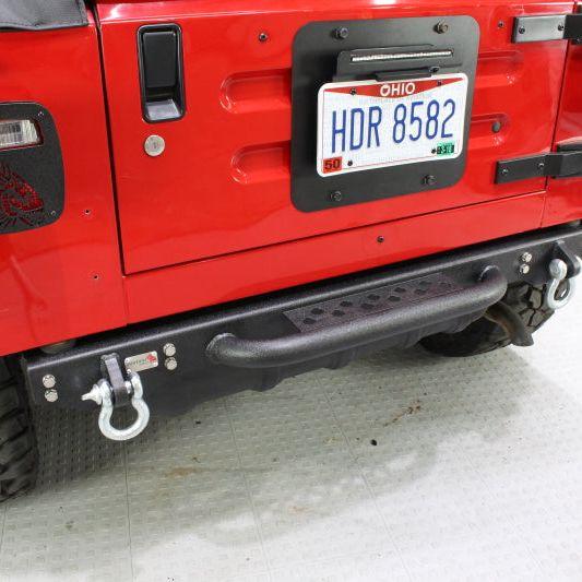 Fishbone Offroad 97-06 Jeep Wrangler TJ Rear Bumper W/Step Piranha Series-tuningsupply.com