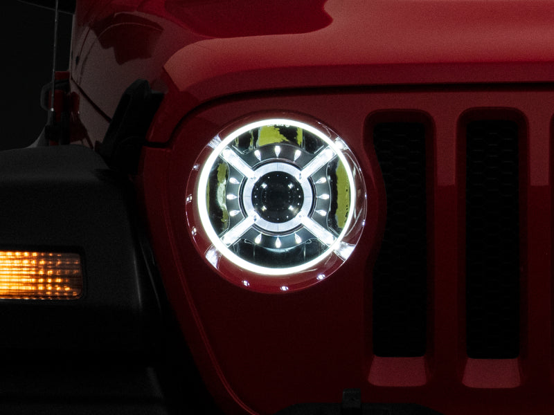 

Raxiom J137646 - RAXJ137646 - Raxiom 18-22 Jeep Wrangler JL/ JT 9-Inch LED Headlights w/ DRL and Halo- Black Housing (Clear Lens) - Shipped in Europe - Tuningsupply.com
