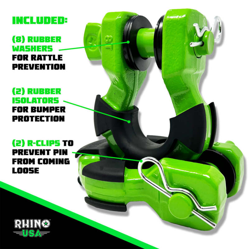 

Rhino USA SUPERSHACK-GRN - RSASUPERSHACK-GRN - Rhino USA 8T Super Shackle 2-Pack (Green) - Shipped in Europe - Tuningsupply.com
