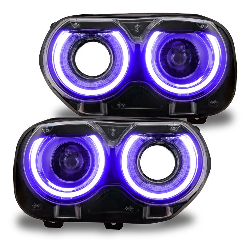 Oracle 15-21 Dodge Challenger RGB+W Headlight DRL Upgrade Kit - ColorSHIFT - BC1 SEE WARRANTY-tuningsupply.com