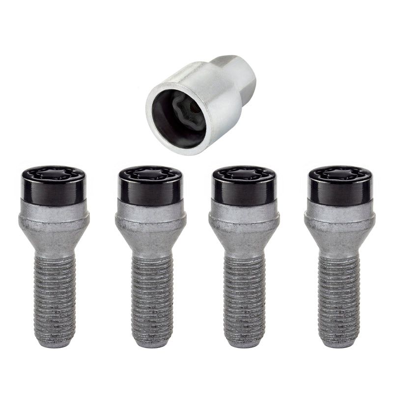 McGard Wheel Lock Bolt Set - 4pk. (Cone Seat) M14X1.5 / 17mm Hex / 31.0mm Shank Length - Black-tuningsupply.com