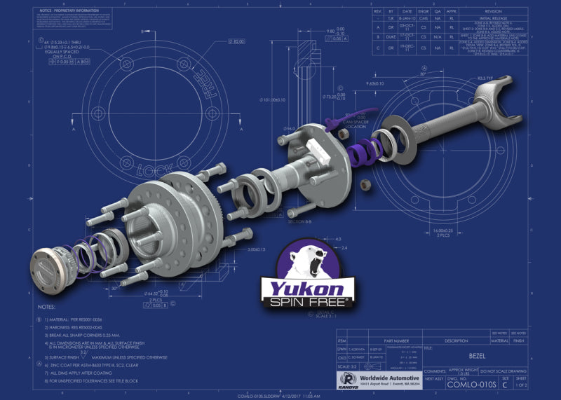 

Yukon Gear & Axle YA WU-13 - YUKYA WU-13 - Yukon Gear Spin Free Locking Hub Conversion Kit For 12-15 Dodge 2500/3500 - Shipped in Europe - Tuningsupply.com
