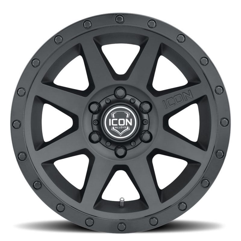 ICON Rebound 18x9 6x5.5 0mm Offset 5in BS 106.1mm Bore Double Black Wheel-tuningsupply.com