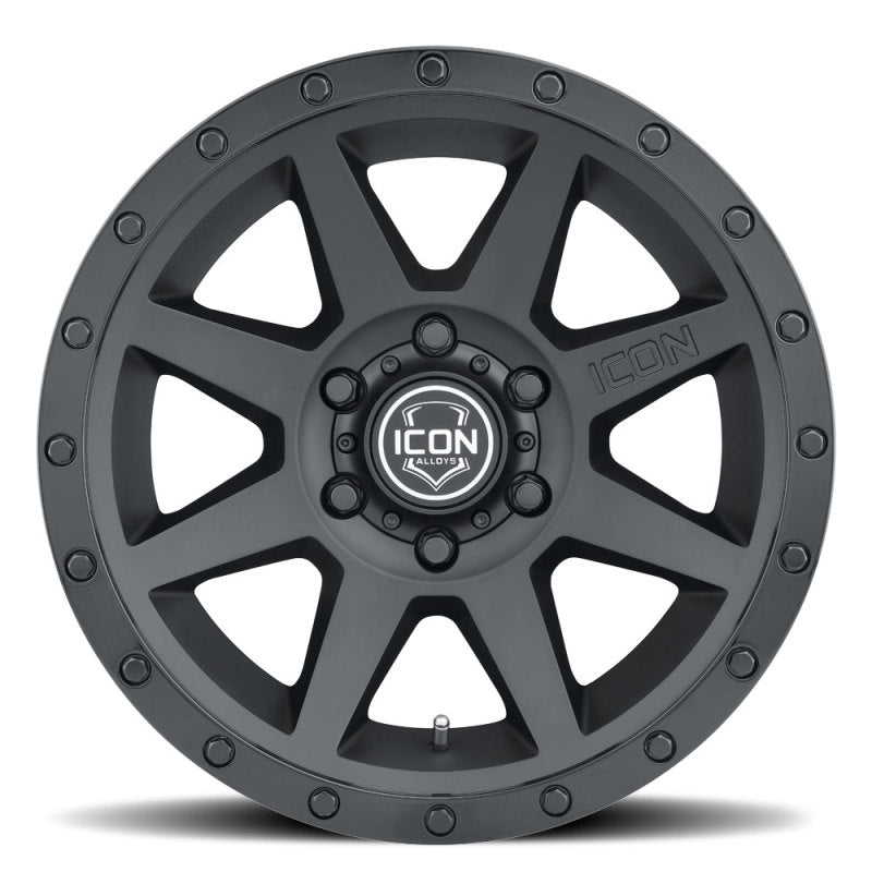 ICON Rebound 17x8.5 5x150 25mm Offset 5.75in BS 110.1mm Bore Double Black Wheel-tuningsupply.com