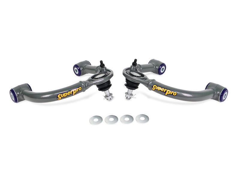 

Superpro TRC6480E - SPRTRC6480E - SuperPro 03-09 Lexus GX470 / Toyota 4Runner Sport 4WD Front Upper Fixed Offset Control Arm Set - Shipped in Europe - Tuningsupply.com
