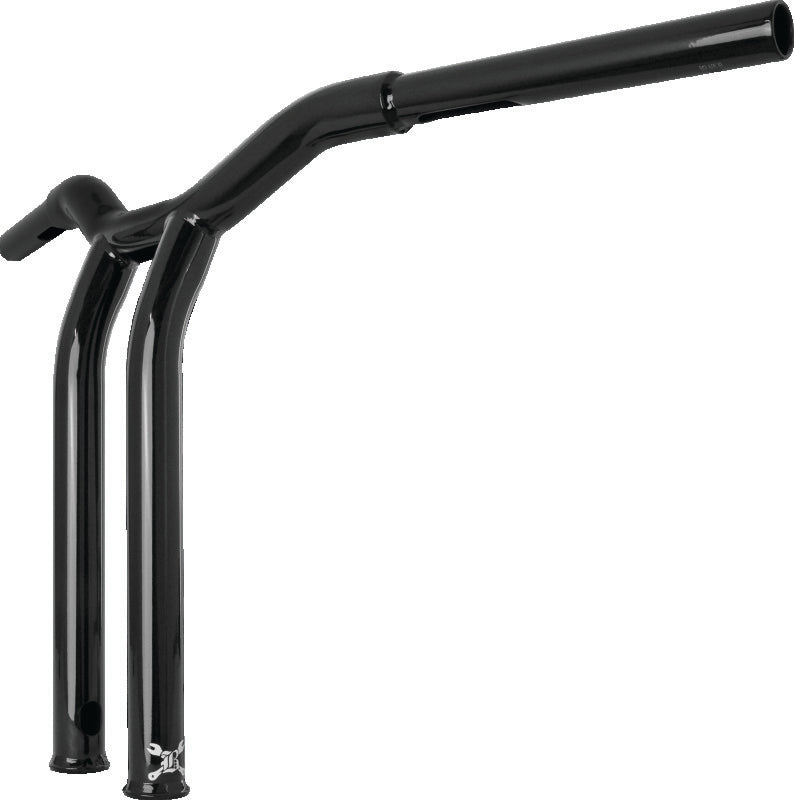 Burly Brand Dominator Raked Bar 14in - Gloss Black-tuningsupply.com