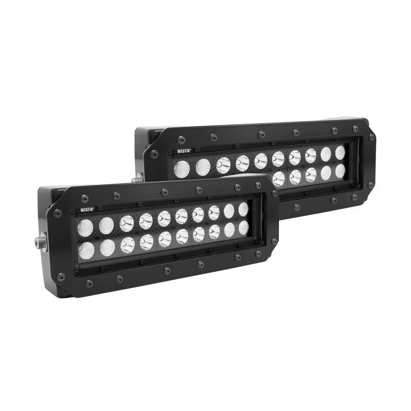 Westin HDX Flush Mount B-FORCE LED Light Kit (Set of 2) w/wiring harness - Black-Light Bars & Cubes-Westin-WES57-0035-SMINKpower Performance Parts