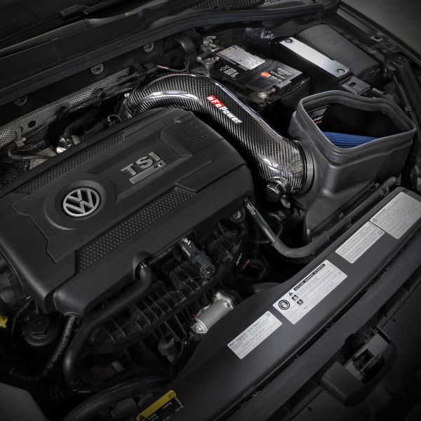 aFe 15-19 VW Golf R (MKVII) L4-2.0L (t) Track Series Carbon Fiber Intake System w/ Pro 5R Filter-tuningsupply.com