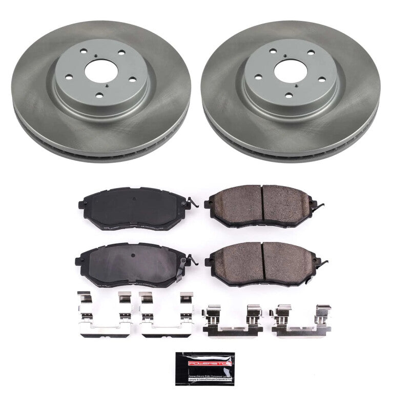 Power Stop 15-21 Subaru WRX Front Semi-Coated Rotor Kit-tuningsupply.com