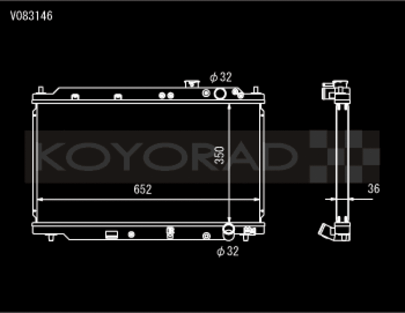 
  

Koyo V083146 - KOYV083146 - Koyo 94-01 Acura Integra (MT w/ Showa/Denso OEM) Radiator - Shipped in Europe - Tuningsupply.com

