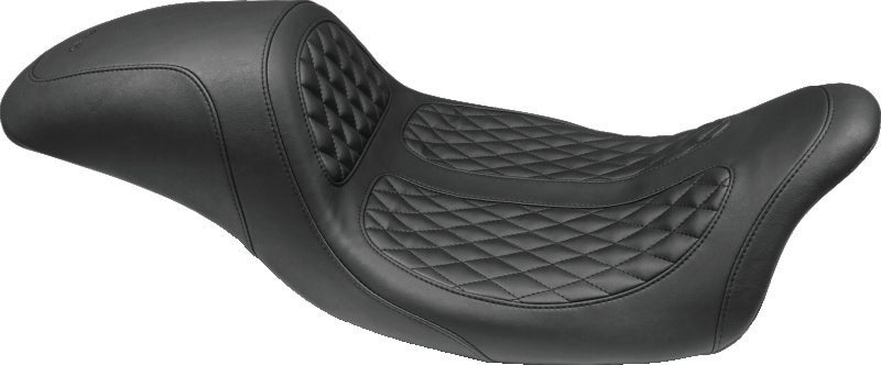 Mustang 08-21 Harley Electra Glide,Rd Glide,Rd King ,Str Glide Hightail Fastback 1PC Seat - Black-tuningsupply.com