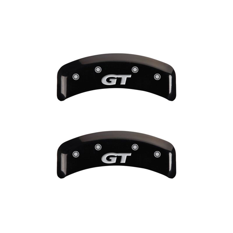 MGP 4 Caliper Covers Engraved Front Mustang Engraved Rear SN95/GT Black finish silver ch-tuningsupply.com