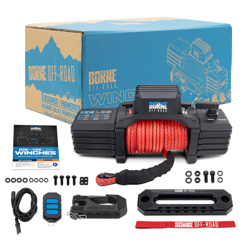 

Borne Off-Road BNWN-12-SRD - BRNBNWN-12-SRD - Borne Off-Road 12K Winch - Red Synthetic Rope - Shipped in Europe - Tuningsupply.com
