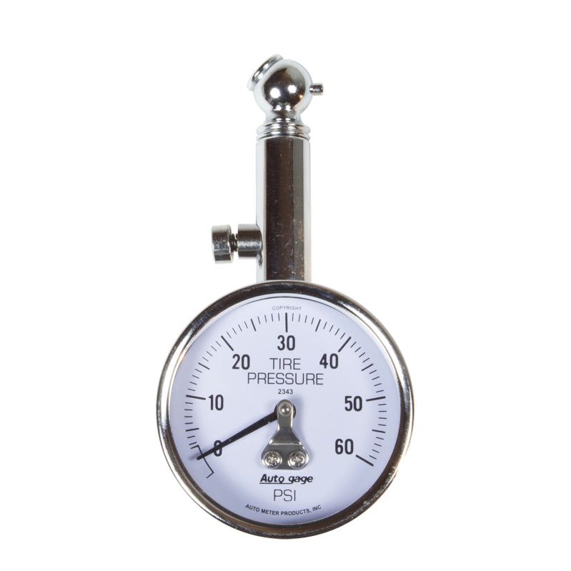 Autometer 60 PSi Peak/Hold Mechanical Tire Pressure Gauge-tuningsupply.com