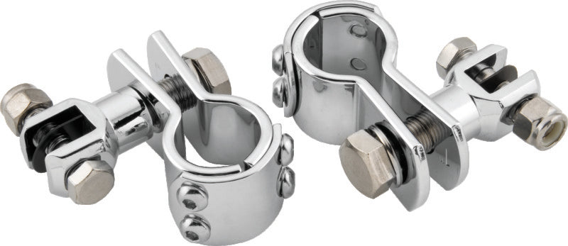 Bikers Choice Chrome Engine Guard Footpeg Mount for 1 1/4 Inch Tube. Uses Male Pegs-tuningsupply.com