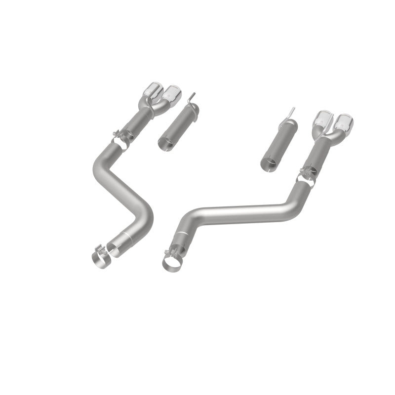 MagnaFlow Axle-Back, SS, 3in, Quad Split Rear 3.5 Tips 2015 Dodge Challenger incl SRT Hellcat-tuningsupply.com