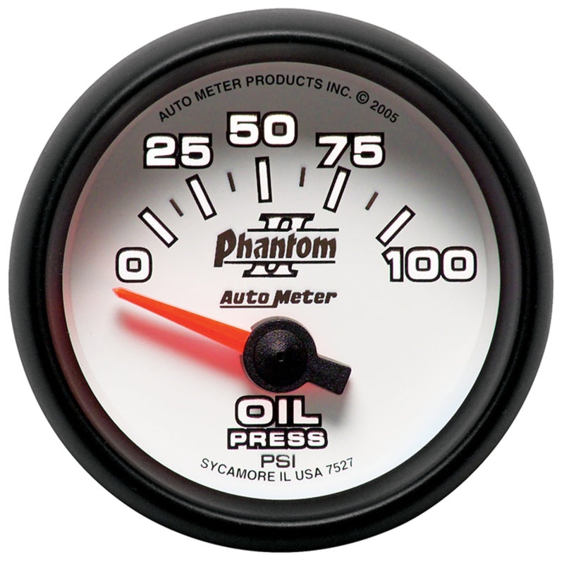 
  

AutoMeter 7527 - ATM7527 - Autometer Phantom II 52mm Short Sweep Electronic 0-100psi Oil Pressure Gauge - Shipped in Europe - Tuningsupply.com

