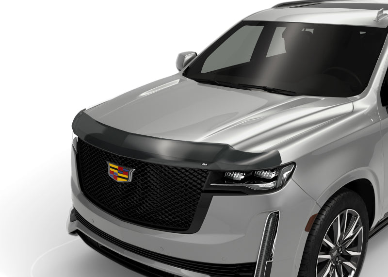 AVS 2021 Cadillac Escalade High Profile Bugflector II Hood Shield - Smoke-tuningsupply.com