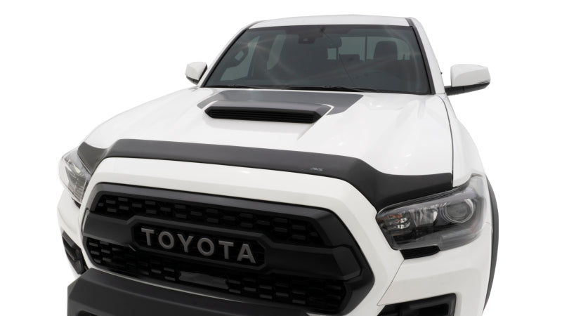 AVS 16-18 Toyota Tacoma Aeroskin Low Profile Hood Shield - Matte Black-tuningsupply.com