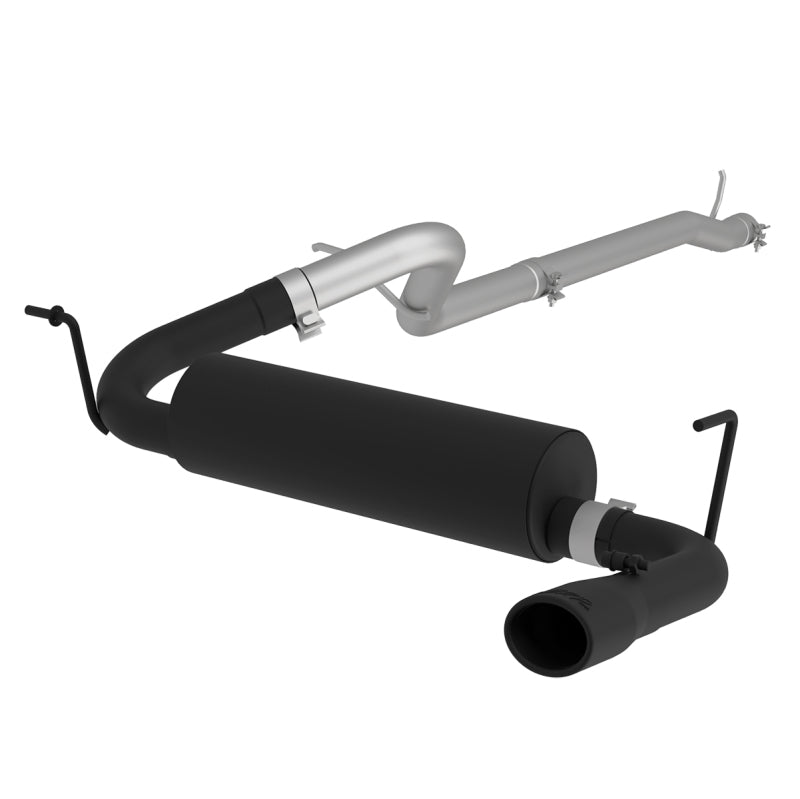 MBRP 12 Jeep Wrangler/ Rubicon 3.6L Cat Back Single Rear Exit Black Exhaust-tuningsupply.com