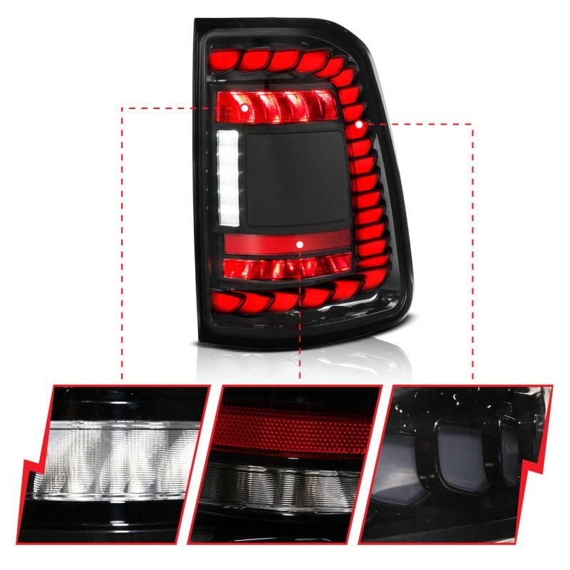 

ANZO 311480A - ANZ311480A - ANZO 19-24 RAM 1500 (Factory Halogen Models) Full LED Tail Lights SeqSig Black - Pair - Shipped in Europe - Tuningsupply.com
