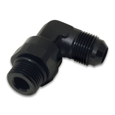 Vibrant -6AN Male Flare to Male -6AN ORB Swivel 90 Degree Adapter Fitting - Anodized Black-Fittings-Vibrant-VIB16960-SMINKpower Performance Parts