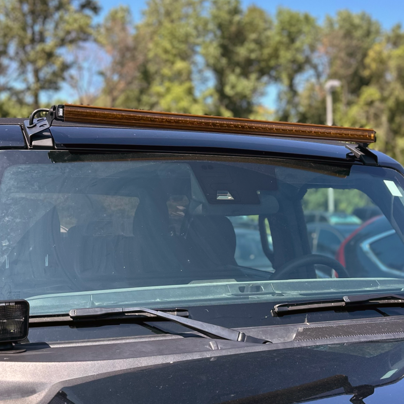 Borne Off-Road Light Bar Cover Single Row 10in Amber-tuningsupply.com