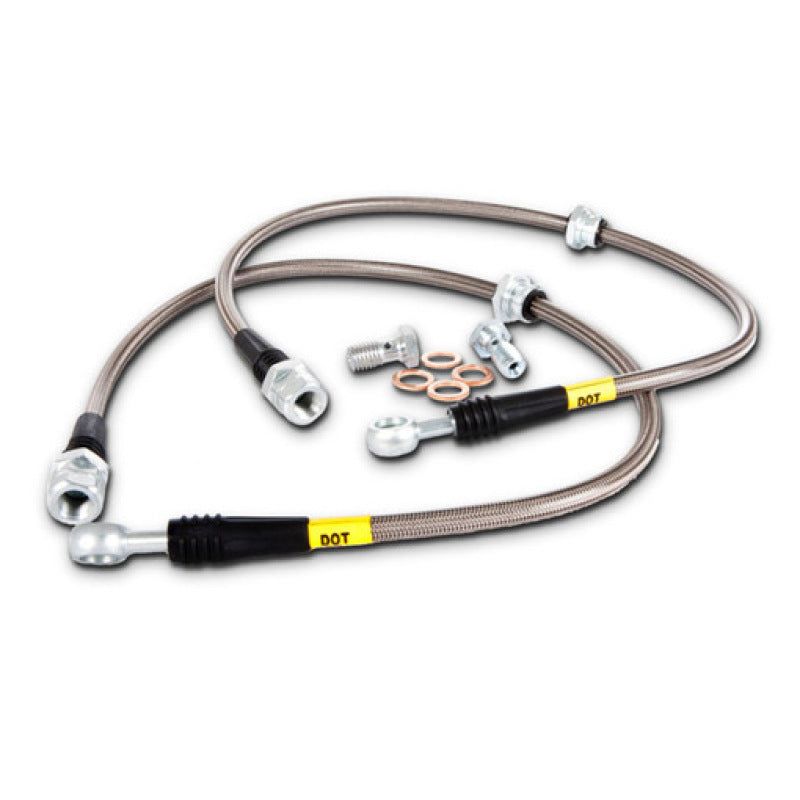 StopTech 07-08 Honda Fit Stainless Steel Brake Lines-Brake Line Kits-Stoptech-STO950.40017-SMINKpower Performance Parts