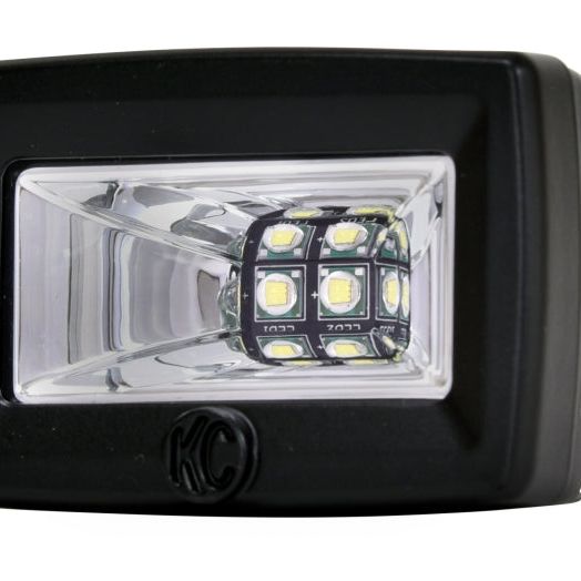 KC HiLiTES C-Series C2 LED 2in. Backup Area Flood Light 20w (Pair Pack System) - Black-tuningsupply.com