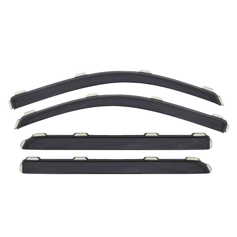 AVS 09-13 Toyota Corolla Ventvisor In-Channel Front & Rear Window Deflectors 4pc - Smoke-tuningsupply.com