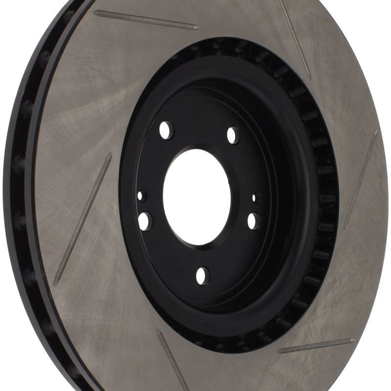 StopTech Power Slot 08-09 Evo 10 Slotted Right Front Rotor-Brake Rotors - Slotted-Stoptech-STO126.46076SR-SMINKpower Performance Parts