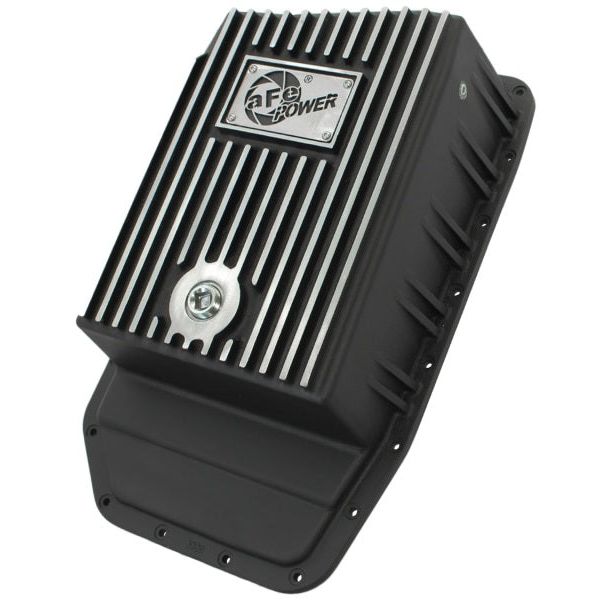 aFe Power Transmission Pan Black Machined 09-14 Ford 6R80 F-150 Trucks-tuningsupply.com