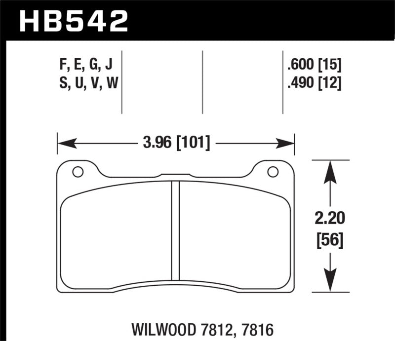 
  

Hawk Performance KHB542N.600 - HAWKHB542N.600 - Hawk Wilwood 7816 HP+ Race Brake Pads - Shipped in Europe - Tuningsupply.com

