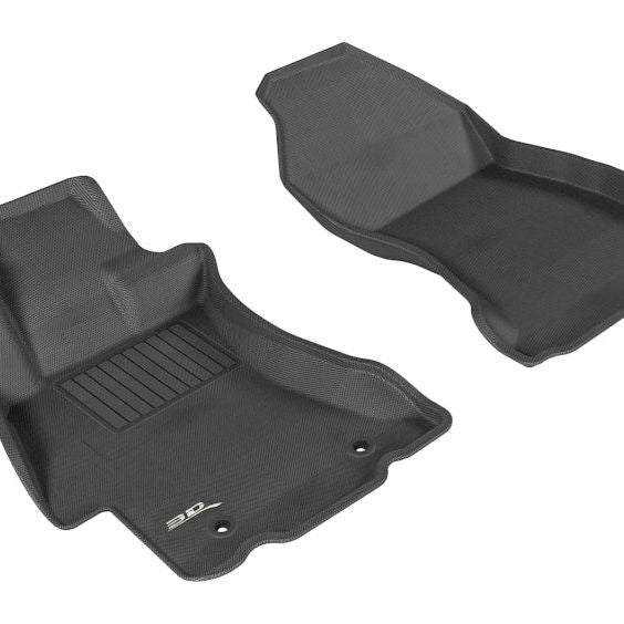 3D MAXpider 2012-2019 Subaru Impreza/XV Crosstrek/WRX/Sti Kagu 1st Row Floormat - Black-tuningsupply.com