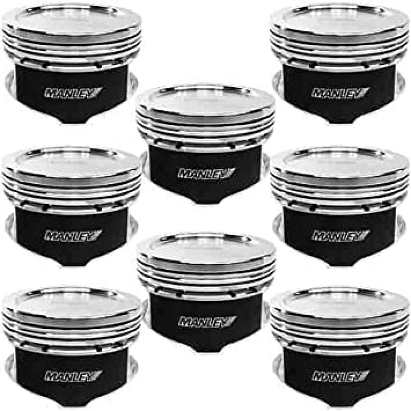 Manley 2018+ Ford Coyote 5.0L DOHC +1cc Dish 3.662in Bore 11:1 CR Platinum Extreme Duty Piston Set-tuningsupply.com