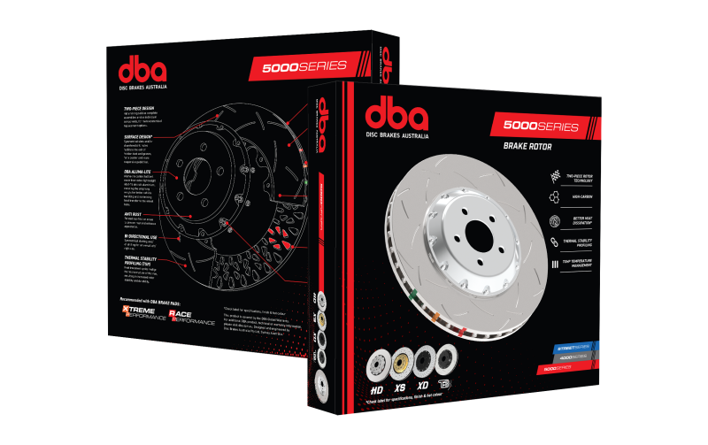 

DBA DBA52320BLKS - DBADBA52320BLKS - DBA 09-11 Nissan GTR R-35 Front Slotted 5000 Series 2 Piece Rotor Assembled w/ Black Hat - Shipped in Europe - Tuningsupply.com
