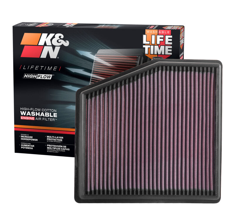 

K&N Engineering 33-5061 - KNN33-5061 - K&N 17-18 Chrysler Pacifica V6 3.6L F/I Replacement Drop In Air Filter - Shipped in Europe - Tuningsupply.com

