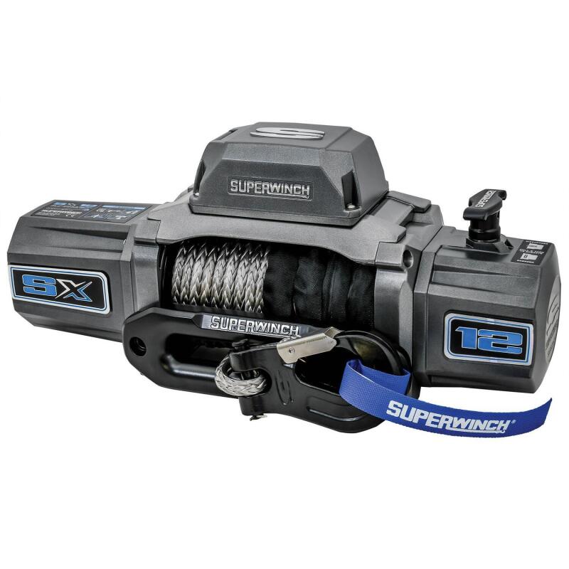 

Superwinch  - SUW1712201 - Superwinch 12000 LBS 12V DC 3/8in x 80ft Synthetic Rope SX 12000SR Winch - Graphite - Shipped in Europe - Tuningsupply.com
