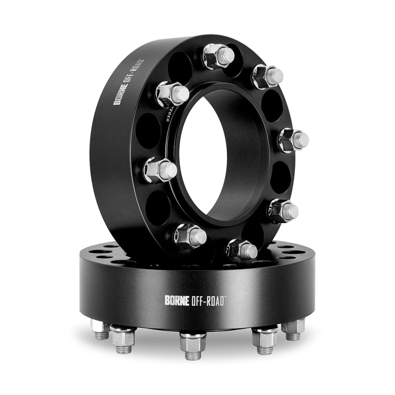 Borne Off-Road Wheel Spacers 8x180 124.1 50 M14 Black-tuningsupply.com